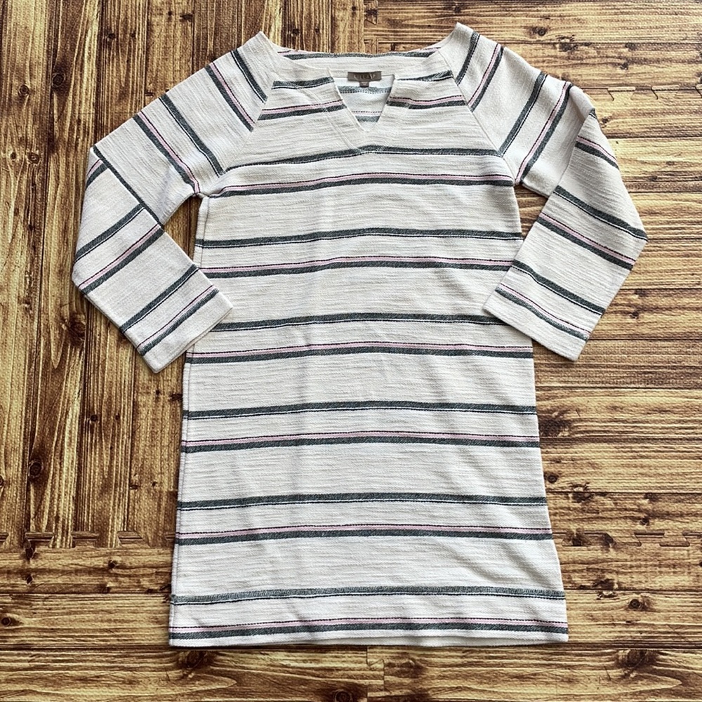 LILLA P XS Stripe 3/4 sleeve dress